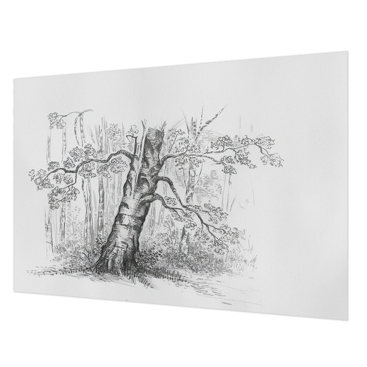Tapet Vlies De Perete, Wallfluent, Copac de padure, Multicolor, 152 x 104 cm, Decorativ, Ecologic, 010100060030000285048