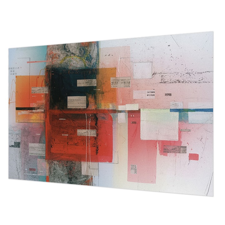 Tapéta Falra, Wallfluent, Absztrakt kompozíció, Piros, 152 x 104 cm, Vlies, Öko, 010100060030000285097