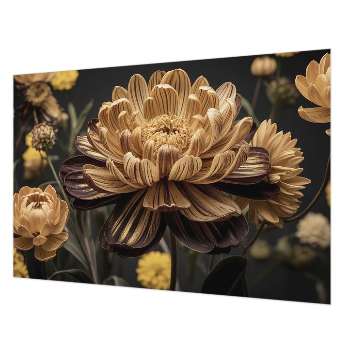 Tapéta Falra, Wallfluent, Virágos elegancia, Szürke, 152 x 104 cm, Vlies, Modern Tapétatekercs, 010100060030000285113