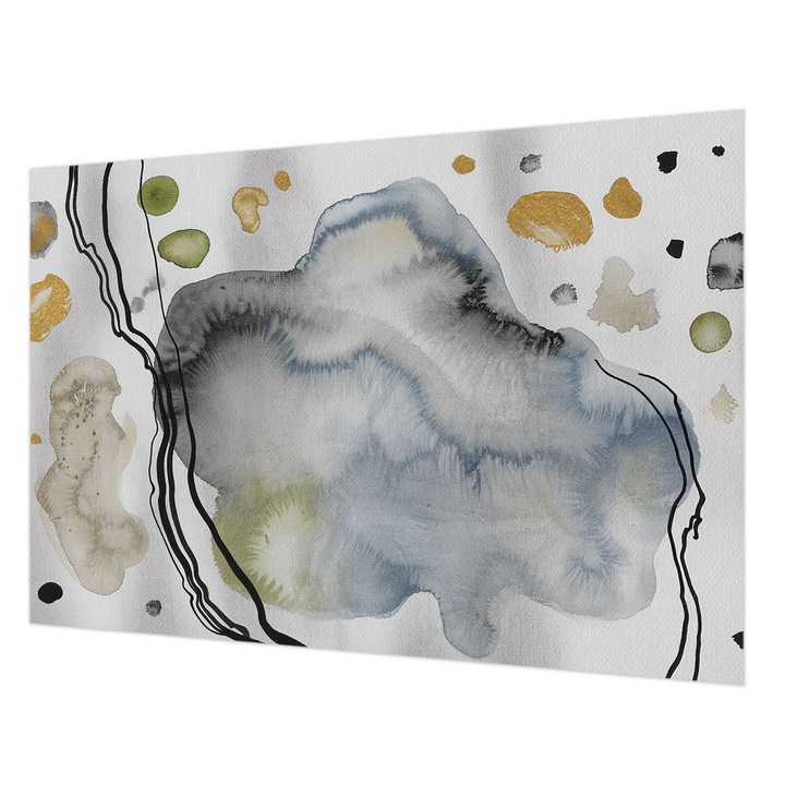 Fotótapéta Falra, Wallfluent, Absztrakt akvarell, Szürke, 152 x 104 cm, Nem Szőtt, Klasszikus, 010100060030000285146