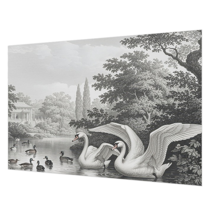 Dekor Tapéta, Wallfluent, A természet eleganciája, Fekete, 152 x 104 cm, Nem Szőtt, Öko, 010100060030000285182