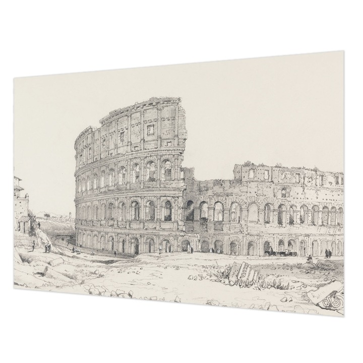 Dekor Tapéta, Wallfluent, Ősi romok, Fekete és fehér, 152 x 104 cm, Nem Szőtt, Könnyen Felszerelhető, 010100060030000285201