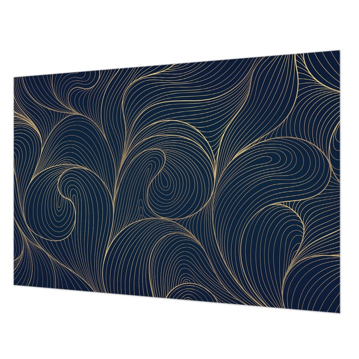 Tapéta Falra, Wallfluent, Hullámos motívum, Tengerészkék, 152 x 104 cm, Nem Szőtt, Élénk Színek, 010100060030000285215