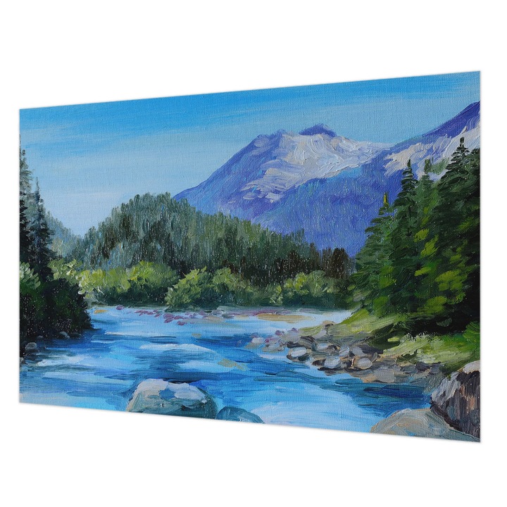 Fotótapéta Falra, Wallfluent, Hegyi táj, Kék, 152 x 104 cm, Vlies, Klasszikus, 010100060030000017453