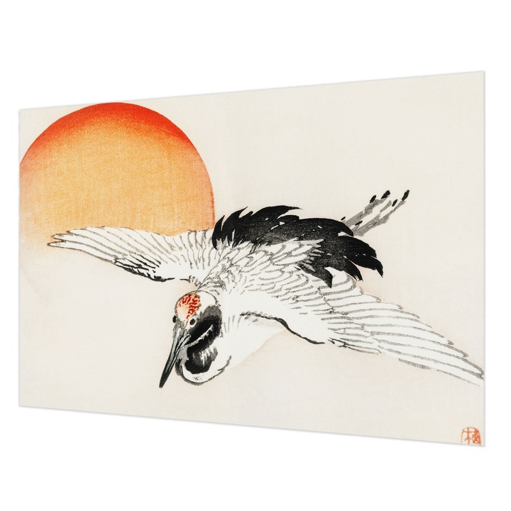 Fotótapéta Falra, Wallfluent, Elegáns daru, Fehér, 152 x 104 cm, Nem Szőtt, Klasszikus, 010100060030000017938