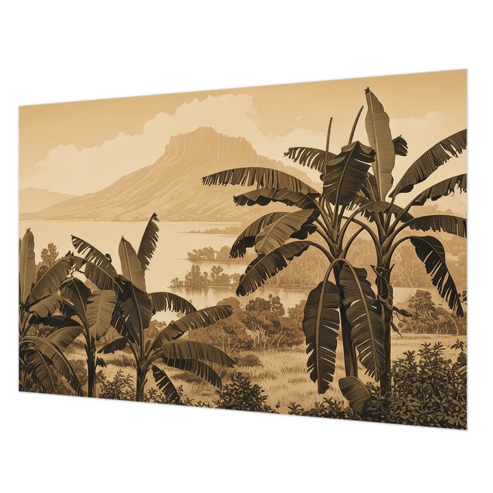 Fotótapéta Falra, Wallfluent, Trópusi panoráma, Bézs, 152 x 104 cm, Vlies, Előszobába, Hálószobába, 010100060030000284883