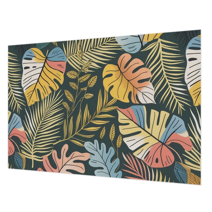 Tapéta Vlies Fali Dekoráció, Wallfluent, Trópusi energia, Sárga, 152 x 104 cm, Nem Szőtt, Klasszikus, 010100060030000284918