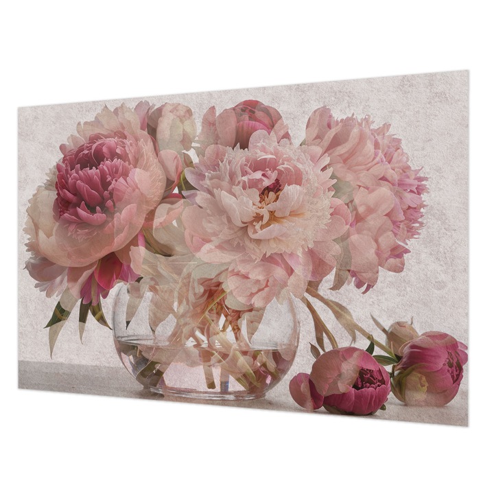 Tapéta Vlies Fali Dekoráció, Wallfluent, Bazsarózsa báj, Rózsaszín, 104 x 70 cm, Nem Szőtt, Erős Ragasztó, 010100060020000284799