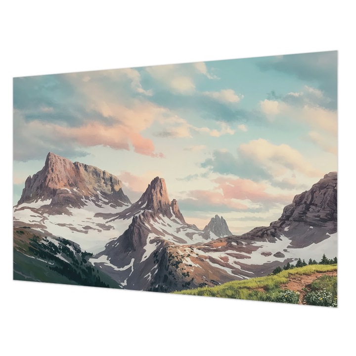 Tapéta Falra, Wallfluent, Hegyi panoráma, Kék, 104 x 70 cm, Vlies, Modern Dizájn, 010100060020000284852