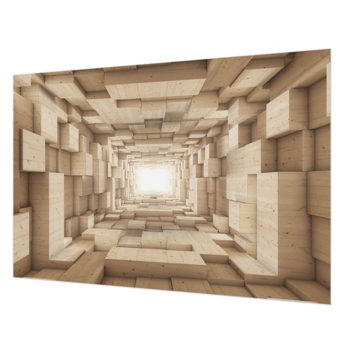 Tapéta Falra, Wallfluent, Fa alagút, Bézs, 152 x 104 cm, Nem Szőtt, Öko, 010100060030000285278