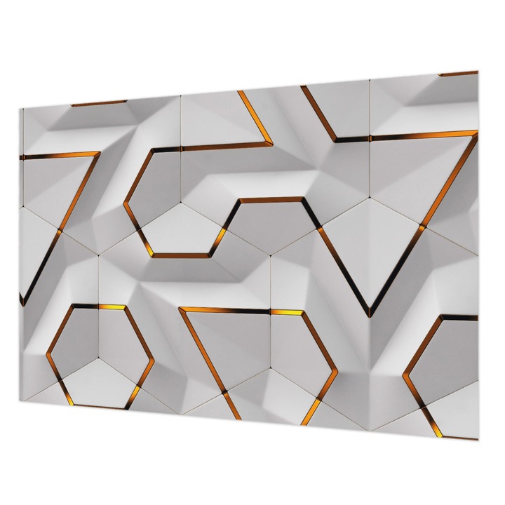 Fotótapéta Falra, Wallfluent, Modern geometria, Fehér, 152 x 104 cm, Nem Szőtt, Stílusos, 010100060030000285309