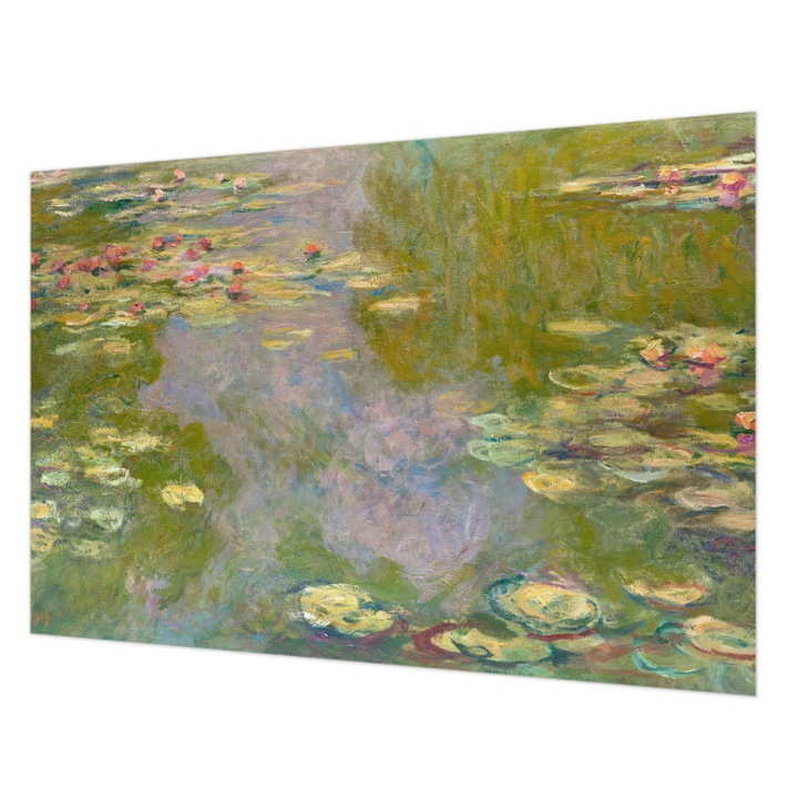 Tapéta Falra, Wallfluent, Tavirózsák, Zöld, 152 x 104 cm, Vlies, Nappaliba, Szobába, 010100060030000285301