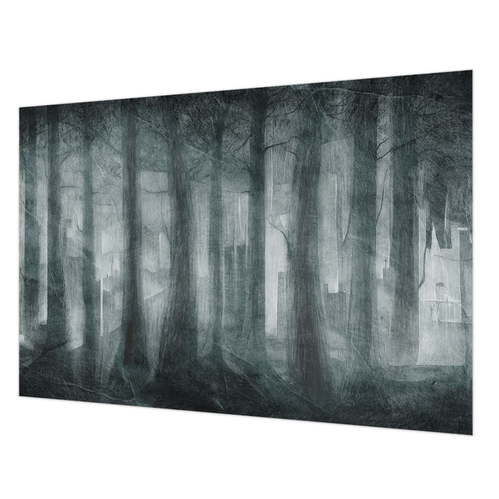 Fotótapéta Falra, Wallfluent, Titokzatos erdő, Szürke, 152 x 104 cm, Vlies, Stílusos, 010100060030000285306