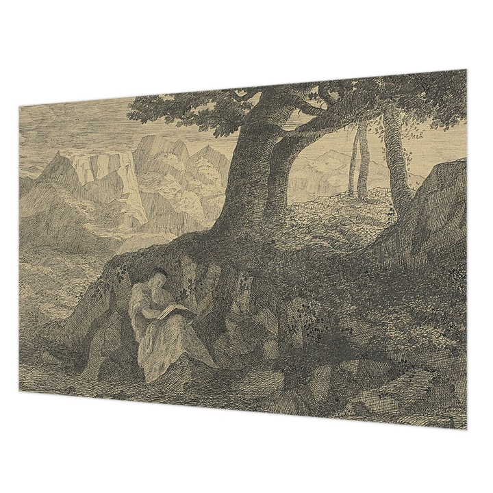 Tapéta Vlies Fali Dekoráció, Wallfluent, Olvasó karakter, Fekete, 152 x 104 cm, Nem Szőtt, Előszobába, Hálószobába, 010100060030000285360