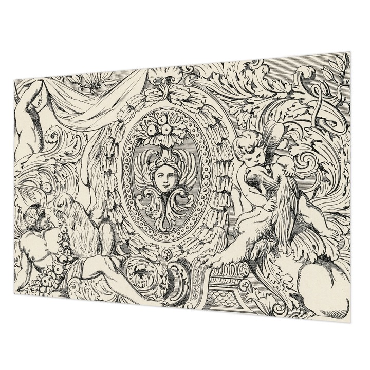 Dekor Tapéta, Wallfluent, A díszek gazdagsága, Fehér, 152 x 104 cm, Vlies, Modern Dizájn, 010100060030000285470