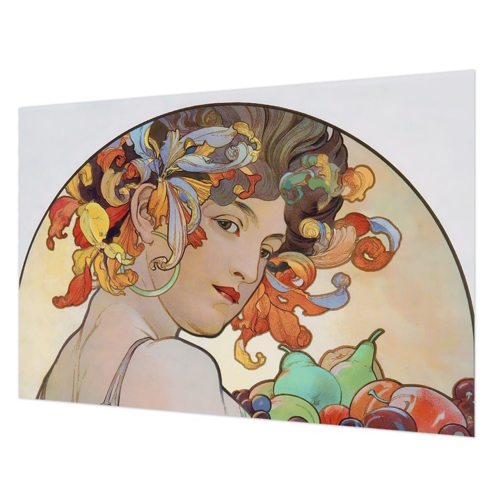 Fotótapéta Falra, Wallfluent, Színes szecesszió, Bézs, 152 x 104 cm, Vlies, Élénk Színek, 010100060030000285525