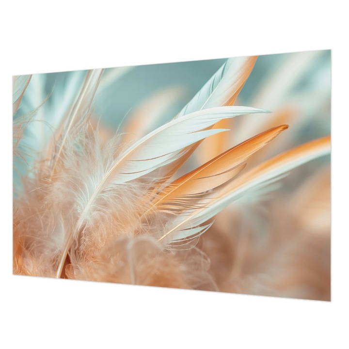 Fotótapéta Falra, Wallfluent, Finom tollak, Fehér, 104 x 70 cm, Nem Szőtt, Modern Belsőépítészeti Dekoráció, 010100060020000285019