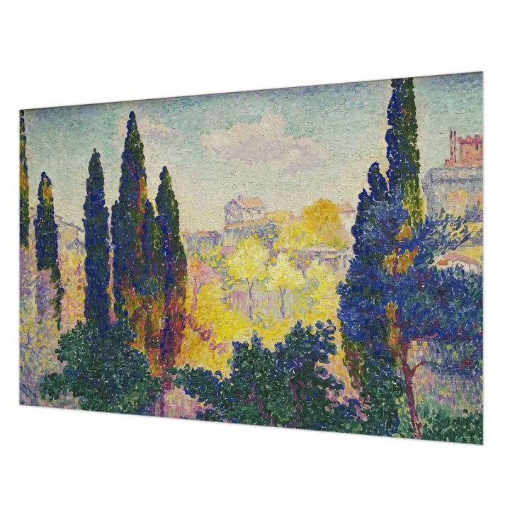 Fotótapéta Falra, Wallfluent, Impresszionista tájképek, Zöld, 152 x 104 cm, Vlies, Nappaliba, Szobába, 010100060030000285542