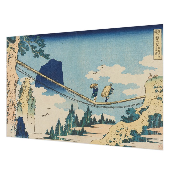 Fotótapéta Falra, Wallfluent, Hegyi híd, Kék, 152 x 104 cm, Vlies, Előszobába, Hálószobába, 010100060030000285545