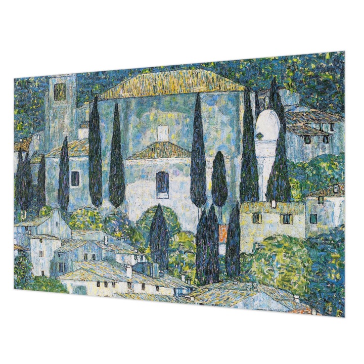 Tapéta Vlies Fali Dekoráció, Wallfluent, Ciprusházak, Kék, 152 x 104 cm, Nem Szőtt, Könnyen Felszerelhető, 010100060030000285564