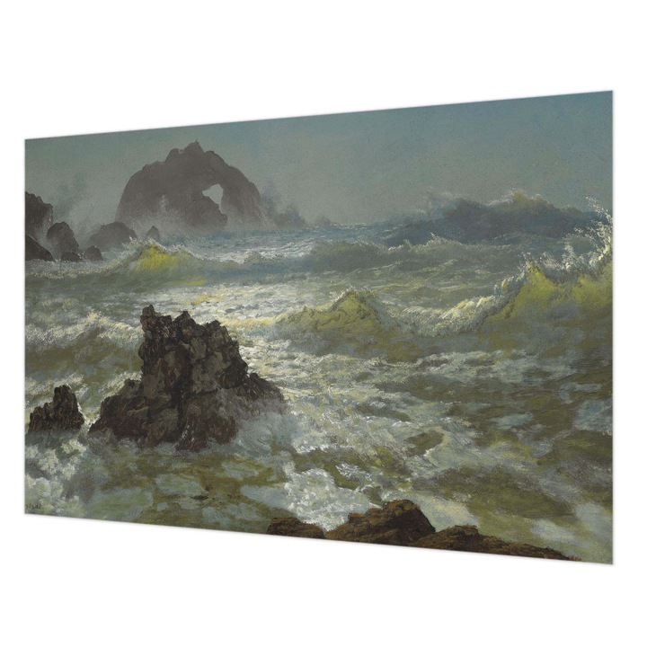 Fotótapéta Falra, Wallfluent, Viharos tenger, Szürke, 152 x 104 cm, Vlies, Élénk Színek, 010100060030000285641