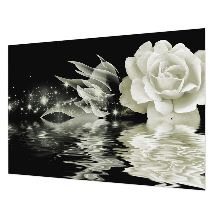 Dekor Tapéta, Wallfluent, Világító rózsa, Fehér, 208 x 146 cm, Nem Szőtt, Öko, 010100060040000000365