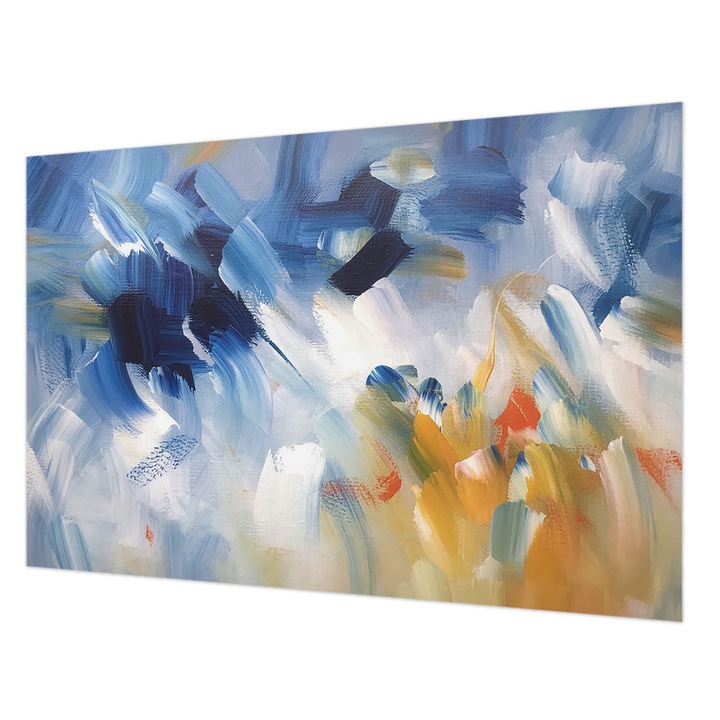 Fotótapéta Falra, Wallfluent, Színes ecsetvonások, Kék, 104 x 70 cm, Nem Szőtt, Dekoráció, 010100060020000285033