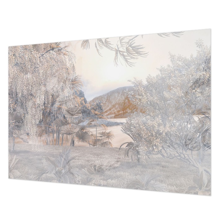 Tapéta Falra, Wallfluent, A finomság természete, Fehér, 208 x 146 cm, Nem Szőtt, Előszobába, Hálószobába, 010100060040000282732