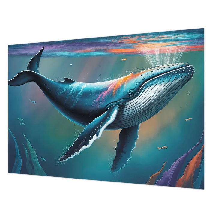 Tapéta Falra, Wallfluent, Tengeri óriás, Kék, 208 x 146 cm, Vlies, Nappaliba, Szobába, 010100060040000284755