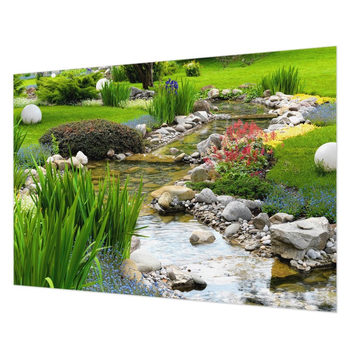 Dekor Tapéta, Wallfluent, Idilli kert, Zöld, 208 x 146 cm, Nem Szőtt, Dekoráció, 010100060040000001031