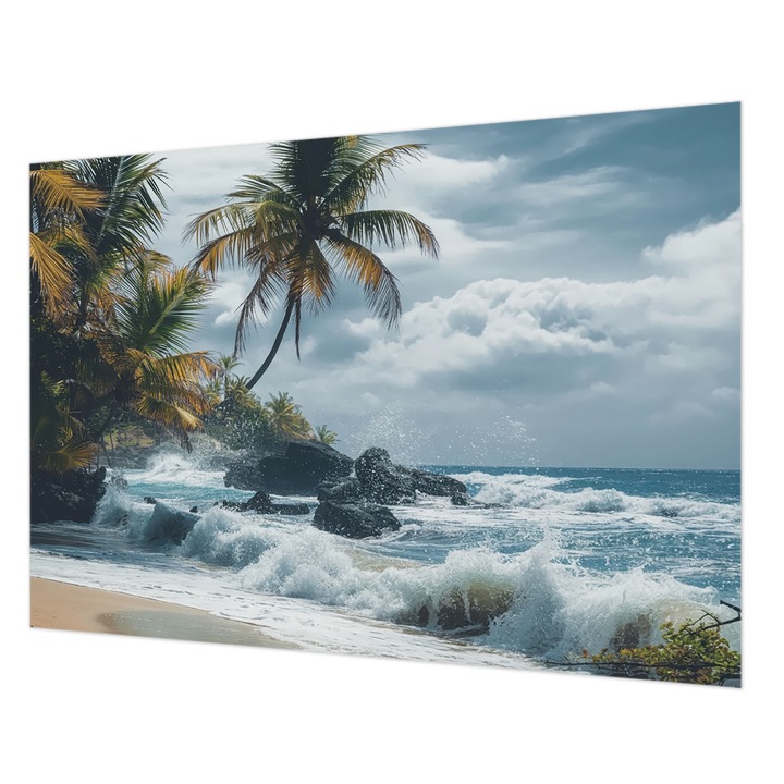 Fotótapéta Falra, Wallfluent, Egzotikus strand, Kék, 208 x 146 cm, Nem Szőtt, Könnyen Felszerelhető, 010100060040000284779