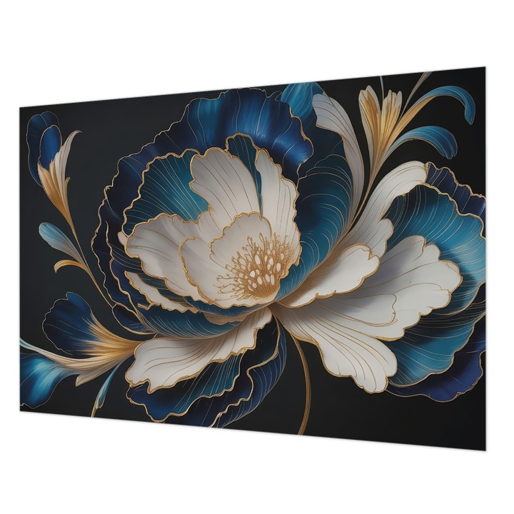 Tapéta Vlies Fali Dekoráció, Wallfluent, Virágminta, Fehér, 208 x 146 cm, Nem Szőtt, Könnyen Felszerelhető, 010100060040000284805