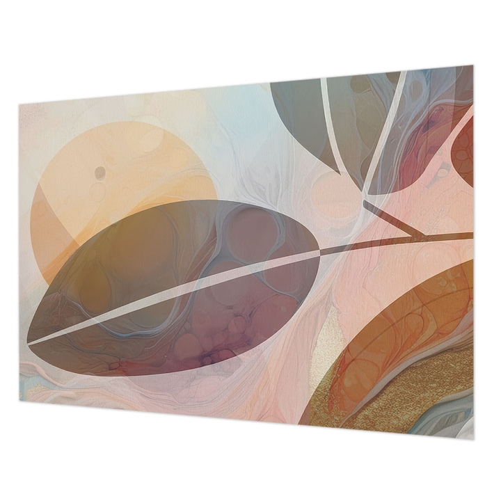 Dekor Tapéta, Wallfluent, Harmonikus levelek, Szürke, 208 x 146 cm, Nem Szőtt, Öko, 010100060040000284814