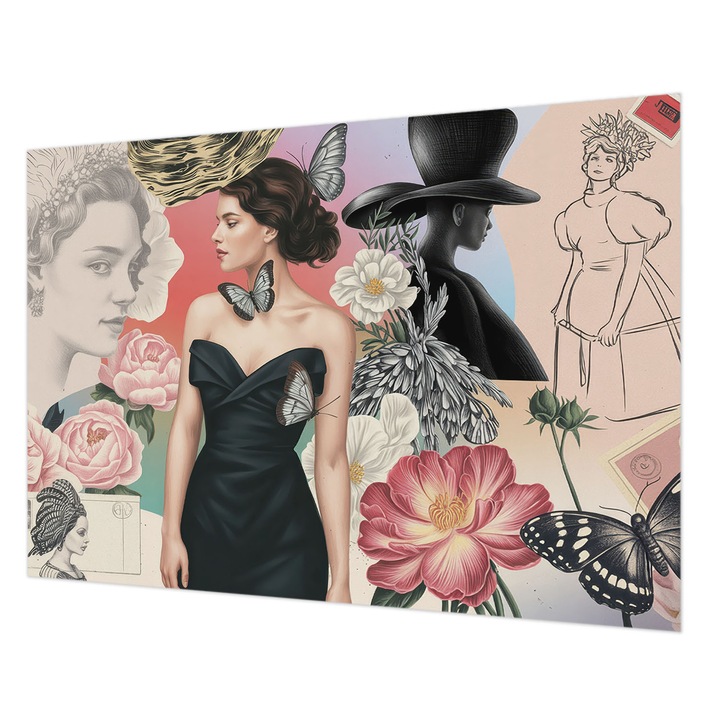 Tapéta Falra, Wallfluent, Virágok és portrék, Rózsaszín, 208 x 146 cm, Nem Szőtt, Élénk Színek, 010100060040000284736