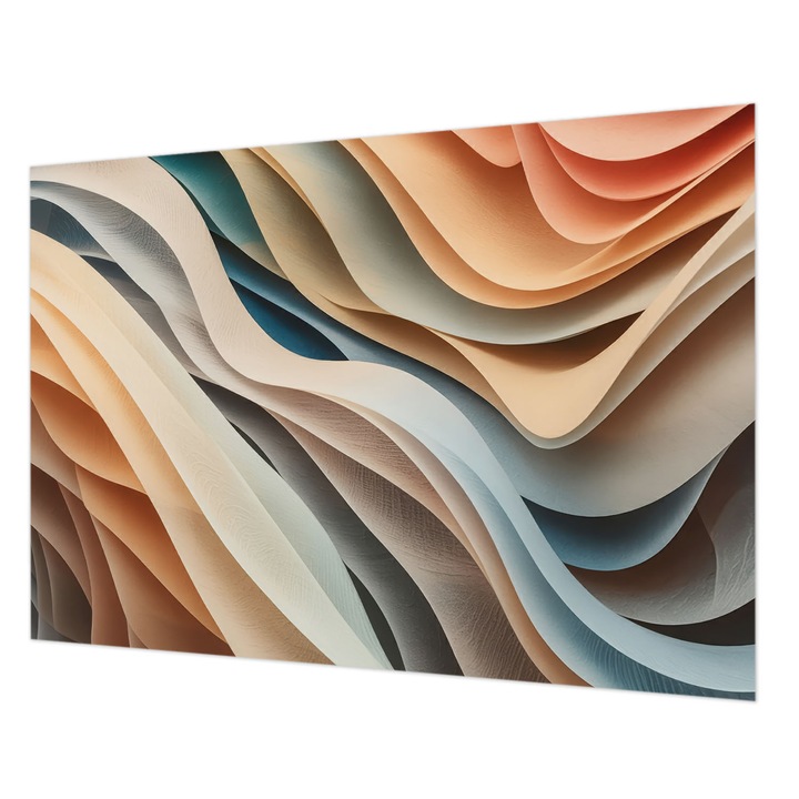 Dekor Tapéta, Wallfluent, Hullámos formák, Bézs, 312 x 219 cm, Vlies, Erős Ragasztó, 010100060080000284826