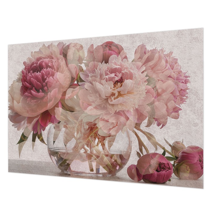 Tapéta Vlies Fali Dekoráció, Wallfluent, Bazsarózsa báj, Rózsaszín, 208 x 146 cm, Nem Szőtt, Erős Ragasztó, 010100060040000284799