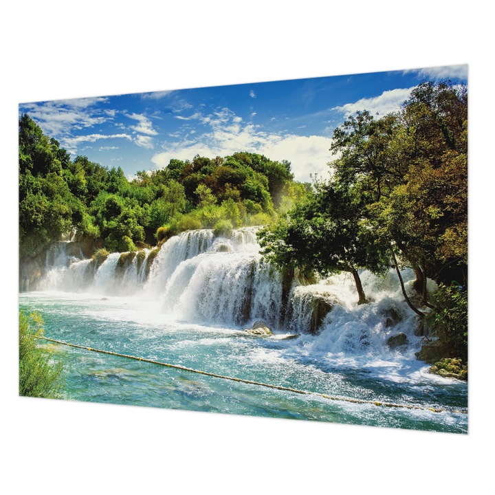 Fotótapéta Falra, Wallfluent, O cascada uimitoare, Verde, 312 x 219 cm, Decorativ, Pentru Dormitor, Bucatarie, 010100060080000001897