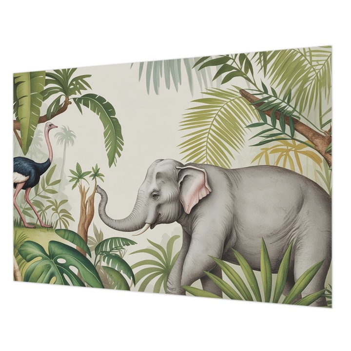 Dekor Tapéta, Wallfluent, Egzotikus jelenet, Zöld, 208 x 146 cm, Nem Szőtt, Könnyen Felszerelhető, 010100060040000284722