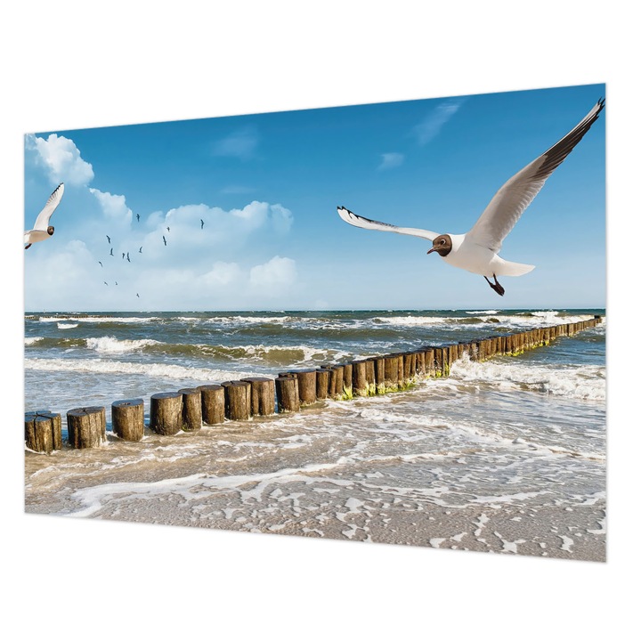 Dekor Tapéta, Wallfluent, Tengerparti táj, Kék, 208 x 146 cm, Vlies, Dekoráció, 010100060040000001025