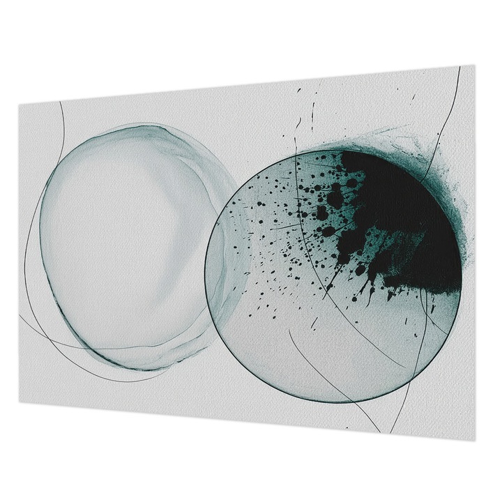 Tapéta Falra, Wallfluent, Zöld körök, Fehér, 208 x 146 cm, Nem Szőtt, Modern Belsőépítészeti Dekoráció, 010100060040000284988