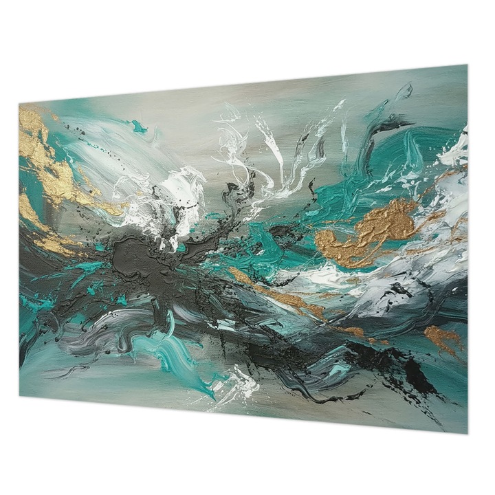 Tapéta Vlies Fali Dekoráció, Wallfluent, Művészi örvény, Szürke, 312 x 219 cm, Nem Szőtt, Modern Belsőépítészeti Dekoráció, 010100060080000284795