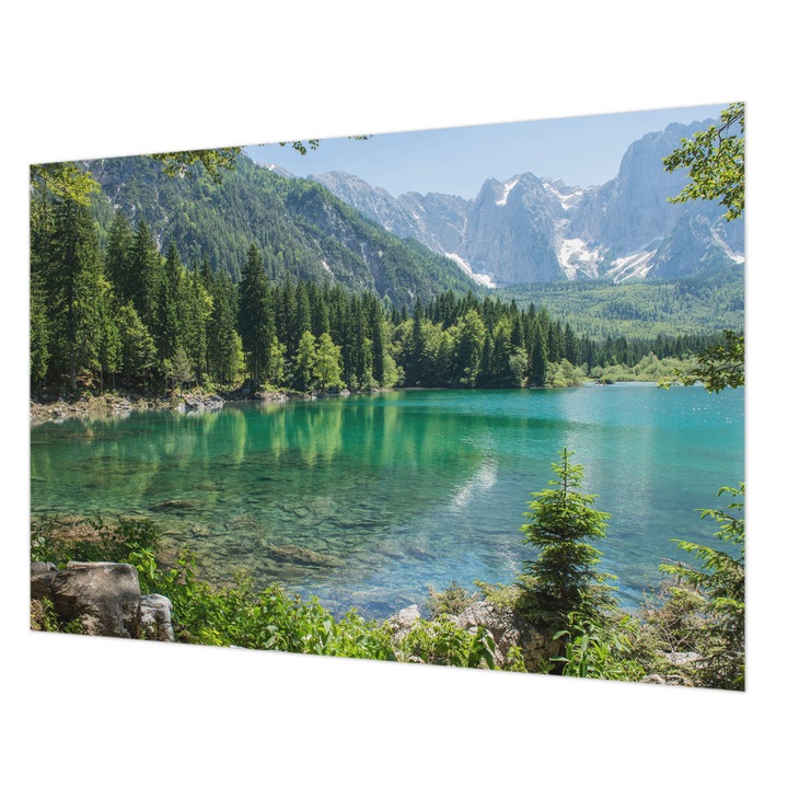 Fotótapéta Modern De Perete, Wallfluent, Lacul verde, Verde, 312 x 219 cm, Art Deco, Pentru Living, Hol, 010100060080000001407