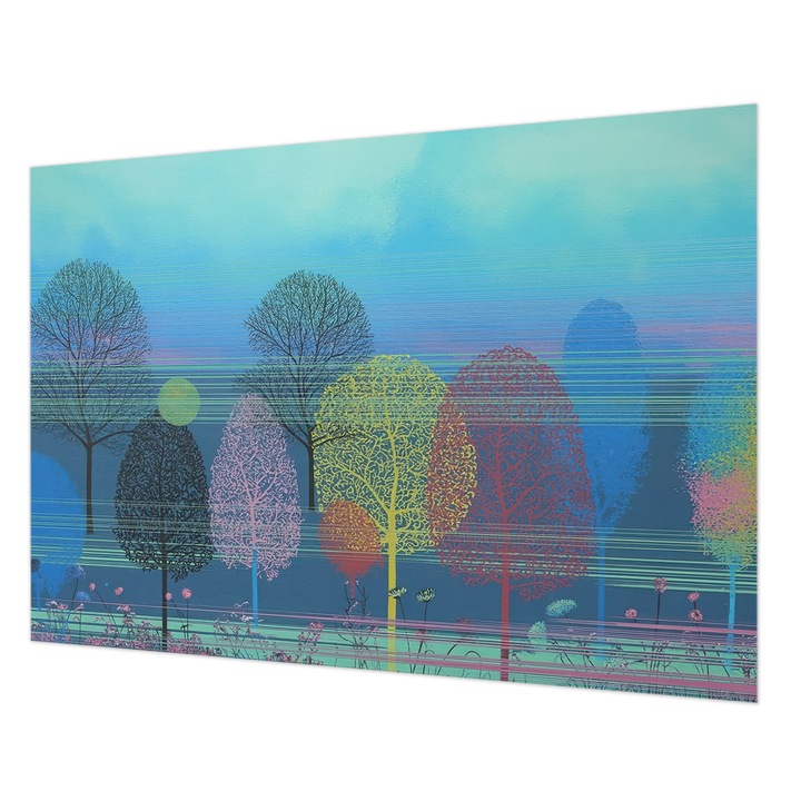 Rola Tapet Vlies De Perete, Wallfluent, Armonie colorata, Albastru, 312 x 219 cm, Decorativ, Ecologic, 010100060080000285054