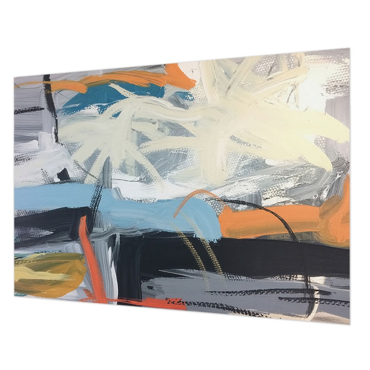 Tapéta Falra, Wallfluent, Színes absztrakció, Fehér, 208 x 146 cm, Vlies, Erős Ragasztó, 010100060040000285109