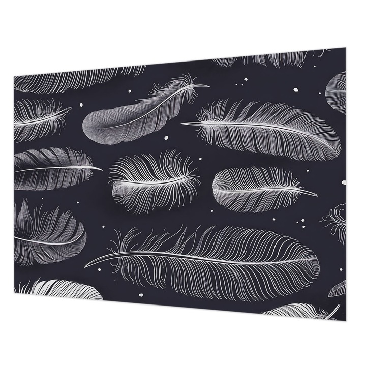 Tapet Vlies Pentru Perete, Wallfluent, Pene subtile, Multicolor, 312 x 219 cm, Elegant, De Interior, 010100060080000285126