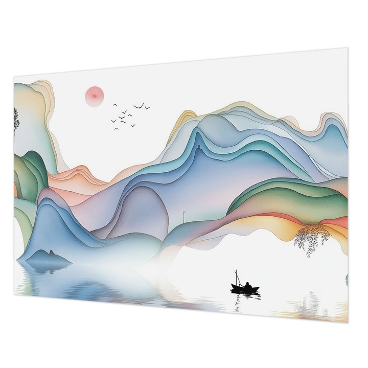 Tapéta Vlies Fali Dekoráció, Wallfluent, Álomtáj, Kék, 208 x 146 cm, Nem Szőtt, Stílusos, 010100060040000285157