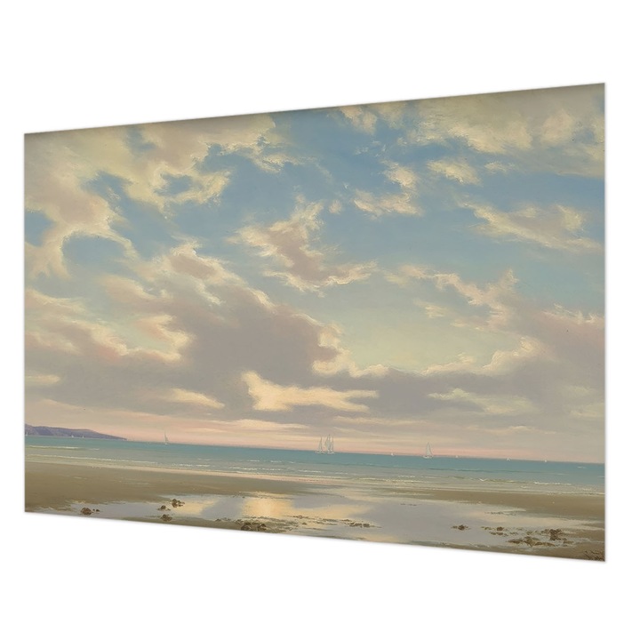 Rola Tapet Vlies De Perete, Wallfluent, Un tarm linistit, Albastru, 312 x 219 cm, Decorativ, Pentru Living, Hol, 010100060080000285172