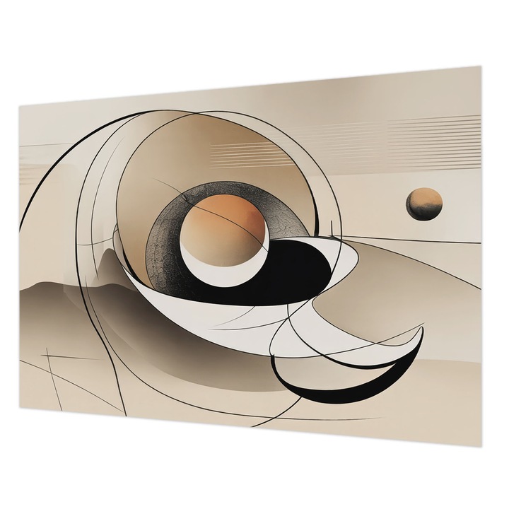 Fotótapéta Falra, Wallfluent, Abstractie armonioasa, Bej, 312 x 219 cm, Art Deco, Pentru Birou, 010100060080000284798