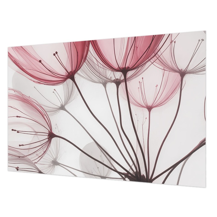 Dekor Tapéta, Wallfluent, Virágos sziluettek, Rózsaszín, 104 x 70 cm, Vlies, Élénk Színek, 010100060020000285115