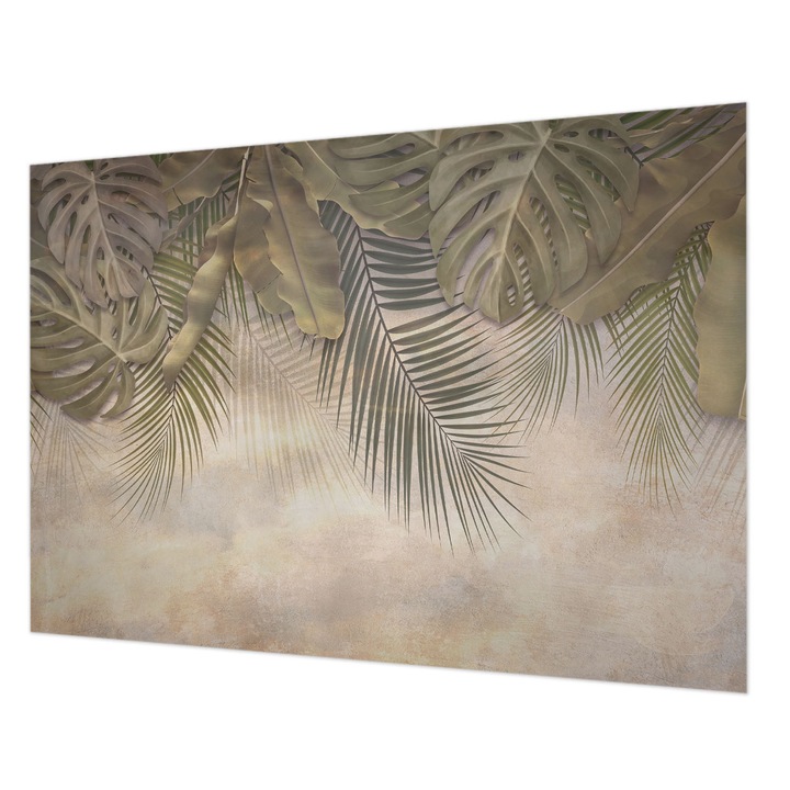 Dekor Tapéta, Wallfluent, Trópusi levelek, Zöld, 208 x 146 cm, Nem Szőtt, Klasszikus, 010100060040000285198